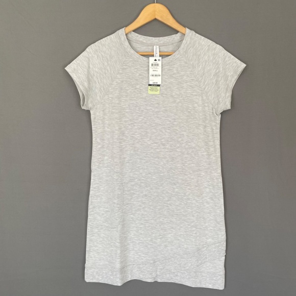 IDEOLOGY Size Small Off Duty Short Sleeve Sweatshirt Dress Grey Whisper NEW - Picture 8 of 8